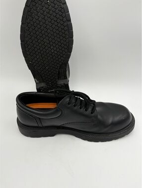 Hi-Tec Safe Step Arch Support Mens 11 Black Leather LaceUp Shoes Dress Or casual